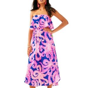 SOLD Lilly Pulitzer Meridian Midi Dress Mocean XS
